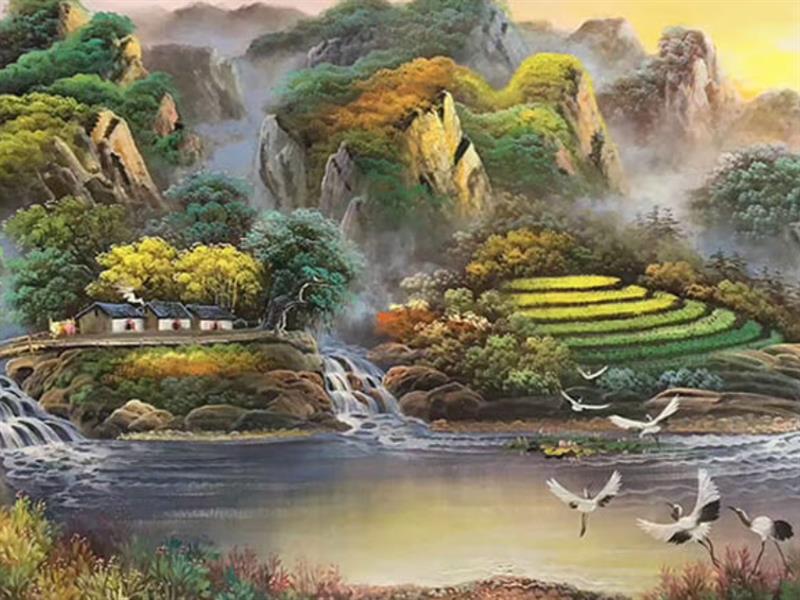 Chọn tranh gốm sứ Bát Tràng treo phòng khách hợp phong thủy và hợp tuổi