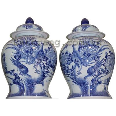 Chóe đại điểu phù dung men xanh nhà Minh