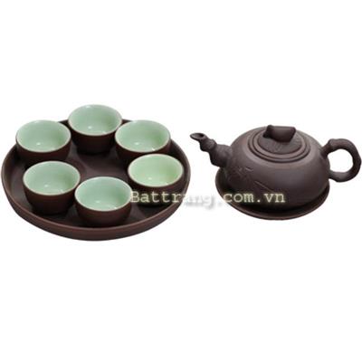 Bộ đào số 2 chỉ đỏ liền khay