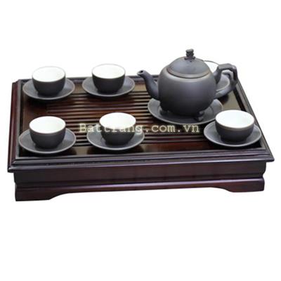 Bộ ấm chén cây thông chỉ bạc