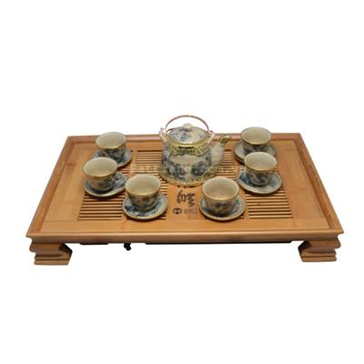 Bộ vuốt men rạn cổ bọc đồng không kèm khay