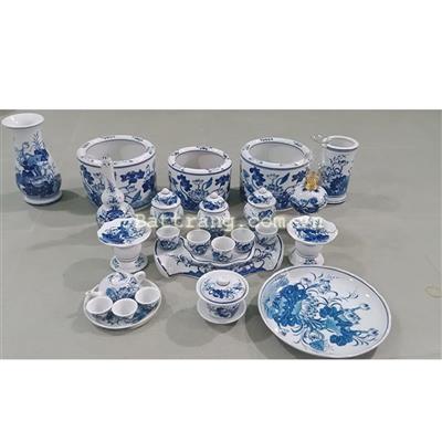 Bộ đồ thờ hoa sen vẽ tay mẫu 2