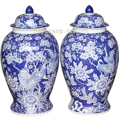 Chóe đào hạc phù dung men xanh nhà Minh