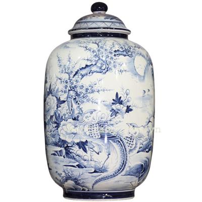 Hũ đào công men chàm cổ 60 lít