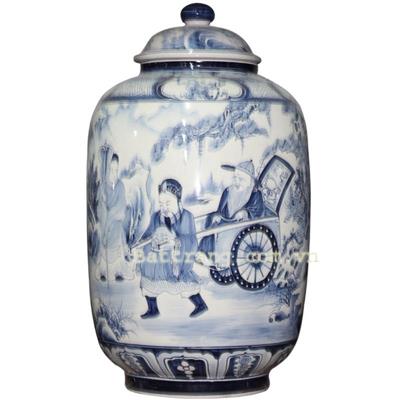 Hũ rượu Văn vương cầu hiền men chàm cổ 60 lít