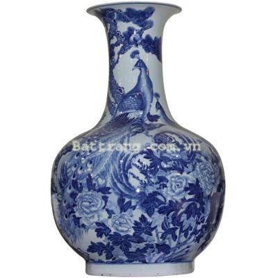 Lọ tỏi tùng công men xanh nhà Minh