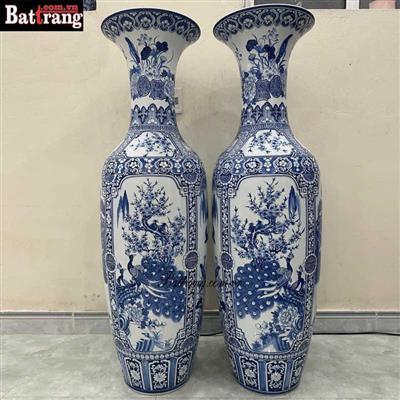 🏺 LỌ LỘC BÌNH CAO 140CM | VẼ KỸ – ĐẤT TRẮNG – ĐUN KHỬ – GỐM SỨ BÁT TRÀNG 🏺
