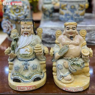 Tượng Tài Địa S3 Cao 22cm Gốm Sứ Bát Tràng – Men Rạn Cổ Truyền Thống